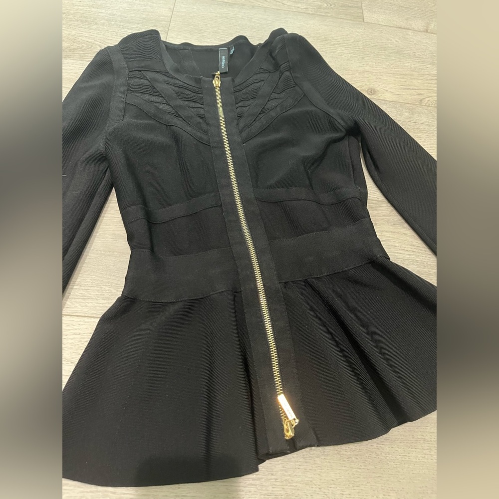 Marciano Black peplum top